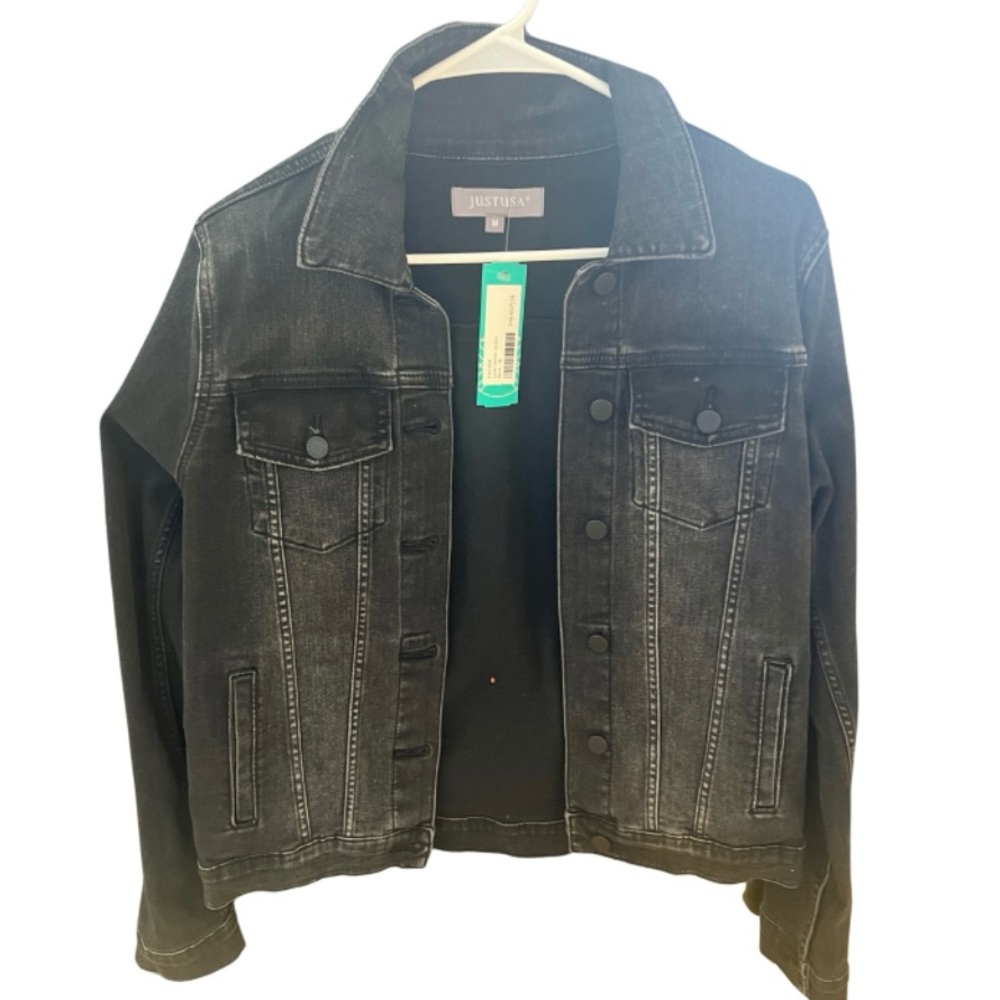 NWT Black Jean Jacket